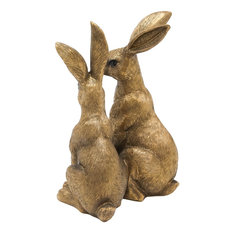 Reflections By Leonardo Two Bronzed Sitting Hares