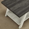 Roundhill Furniture Athens Contemporary Wood Small End Table, Weathered Charcoal