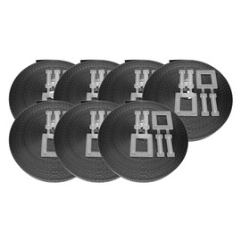 Pallet strapping kit Black 20m x 12mm with 2 plastic buckles, 7 pack