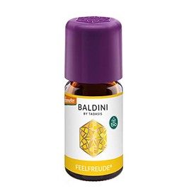 Baldini Baldini Feelfreude BIO, Bio Duftmischung mit 100 % naturreinen ?therischen ?len und Alkohol, ?lmischung mit Limette, Grapefruit und Orange, 5 ml
