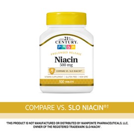 21st Century 21st Century Niacin 500 mg Prolonged Release Tablets, 100 Count (27474)