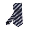 Men Navy Blue Grey White Jacquard Woven Silk Clip on