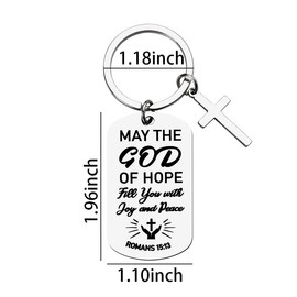 Christian Bible Verse Keychains Faith Based Gifts for Women Men Cross Religious Birthday Gifts for Son Daughter Inspirational Gift for Best Friend Graduation Gifts for Boyfriend Girlfriend Gifts