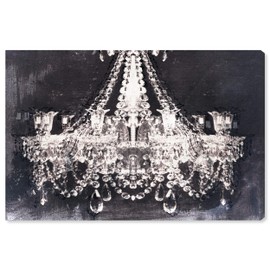 The Oliver Gal Artist Co. Fashion and Glam Wall Art Canvas Prints 'Dramatic Entrance Night 36x24' Home Décor, 15" x 10", White, Black