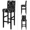Lellen Jacquard Bar Chair Stool Cover - 4 Pack Stretch