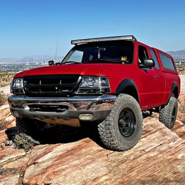 SPEC-D TUNING Black Headlights + Corner Lights Compatible with 1998-2000 Ford Ranger, L+R Pair Assembly