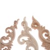 MUXSAM 4Pcs 15cm Wood Carved Unpainted Sharp Corner Onlay Applique