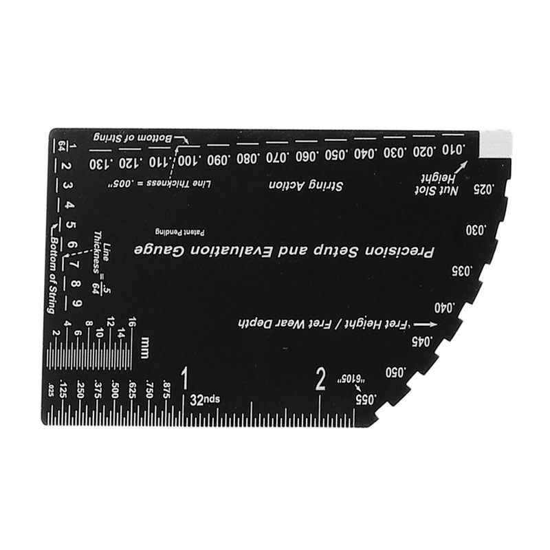 String Action Ruler Stainless Steel Guitar Fret Ruler String Height