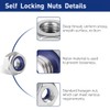 BOUMVID Hexagonal Nuts M3, Pack of 10 Self-Locking Nuts Lock