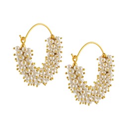 Crunchy Fashion Bollywood Stylish Traditional Indian Jewelry Hoop Earrings for Women BNV036