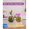 ZENS Pickle Jar with Strainer Flip, 51oz Pickle Container Pickle