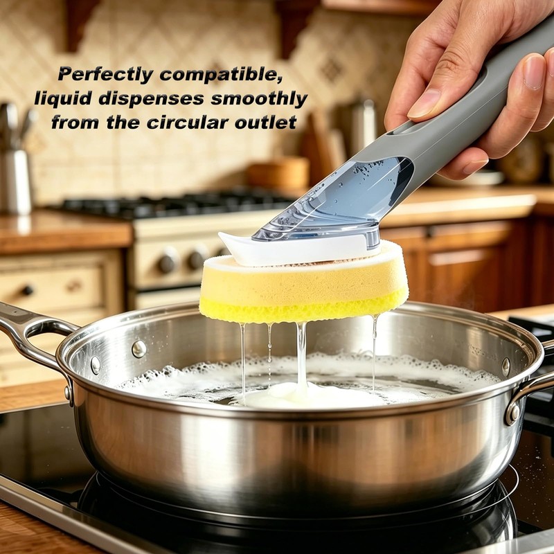 BoAn 12 Pack Dish Wand Sponge Refills Compatible with Scrub