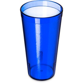 Carlisle FoodService Products Stackable Tumbler Plastic Tumbler with Pebbled Exterior for Restaurants, Catering, Kitchens, Plastic, 20 Ounces, Royal Blue, (Pack of 72)