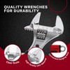 HOUSERAN 6-Inch Adjustable Wrench, Wide Jaw Adjustable Wrench with Anti-Slip