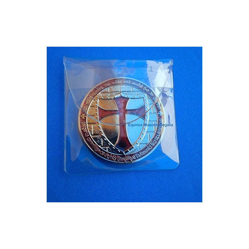 Equinox MR Commemorative Knights Templar Cross Masonic Mason Coin Red