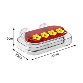 2 Pack Window Hummingbird Feeders, Strong Suction Cups Hummingbird Feeder, Plastic Humming Bird Feeder with 4 Feeding Ports, Easy to Clean and Refill, 10 Ounces