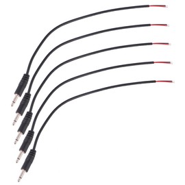 Gadpiparty 1set Mono Audio Cable Male Plug to Bare Wire Open End Connector for Headphones Headsets Earphones and Microphones Durable Replacement Audio Cable Black 10pcs