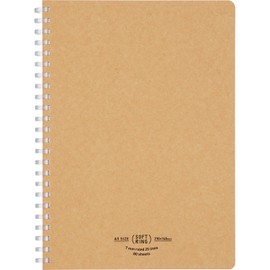 Kokuyo Notebook, Soft Ring Notebook, Natural, 80 Sheets, A5, A Ruled, Brown, SV638A-S, Beige