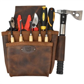 Hide & Drink, Leather Heavy Duty Belt Bag, Tool Organizer, Work Gear, Accessories, Handmade Includes 101 Year Warranty :: Bourbon Brown
