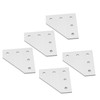 5PCS Flat Tie Plate Aluminum Alloy 5 Holes Compression Resistance
