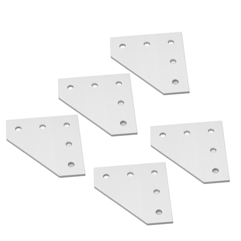 5PCS Flat Tie Plate Aluminum Alloy 5 Holes Compression Resistance
