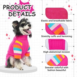 OUOBOB Dog Sweater, Large Dog Sweaters for Dogs Girls Boys, Sweaters for Large Size Dogs, Turtleneck Dog Sweaters XL, Stretchy Pullover Dog Sweaters, Golden Retriever, Labrador, Rottweiler XL