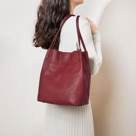 Kattee Women Soft Leather Totes Shoulder Bag Purses and Handbags with Top Magnetic Snap Closure