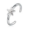 CHIC & ARTSY 925 Sterling Silver Starfish Toe Rings for