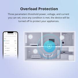 Smilewolf POWR316D Elite Smart Power Meter Switch Smart WiFi Wireless Light Switch with Energy Monitoring,Universal DIY Module for Smart Home, Compatible with Alexa & Google Home (POWR316)
