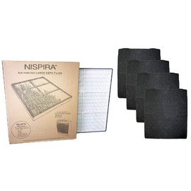 Nispira True HEPA Carbon Pre Filter Set Compatible with Whirlpool Whispure Large Air Purifier 510 AP510, AP530, AP450, AP45030HO, AP45030K, AP51030K & AP51030KB. Compared to part 1183054K 1183054 8171434K 8171434. 1 Pack