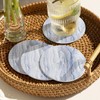 TIED RIBBONS Coasters for Drinks Set of 6 | Marble