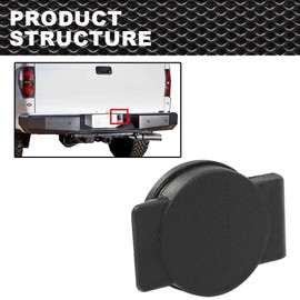 CRODESSIGN Rear Bumper Spare Wheel Lock Cover Compatible with 2004-2014 Ford F150 Wheel Lock Cover Black 4L3Z-15402A36-AA