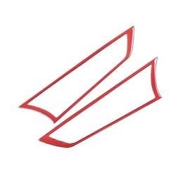 JONKOKO 2PCS Inner Handle Decorative Frame for Jaguar F-Type 2013-2022 Soft Carbon Fiber Door Inner Grab Handle Cover Frame Trim Interior Accessories (Red)