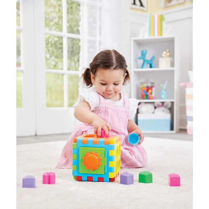 Kidoozie Grow-with-Me Shape Sorter, 2-in-1 Playmat and Cube with 20