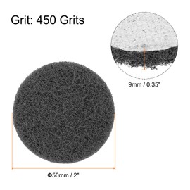 sourcing map 12pcs Scrubber Scouring Pads 800 Grits 2 Inch Drill Power Brush Hoop and Loop Surface Conditioning Disc Drill Scuffing Disc Scrub Pads for Home Kitchen Cleaning, Grey