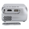 Mini Projector Silver Micro Portable 1080P LED Multi Function for