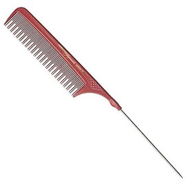 Hercules Saw C21 Red Toupier Pin Tail Comb 8.75 Carbon Comb, Pack of 1
