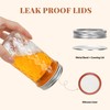 12oz Mason Jars, 6 Pack Regular Mouth Glass Jars With