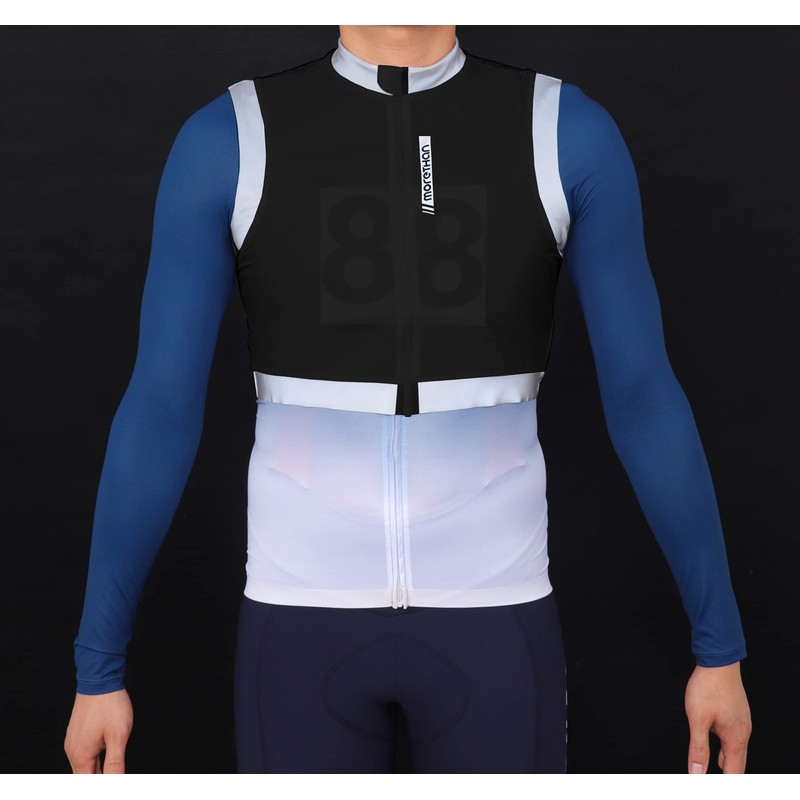 Morethan WVP-030 Men's Cycling Windbreaker Vest Sleeveless Short Length