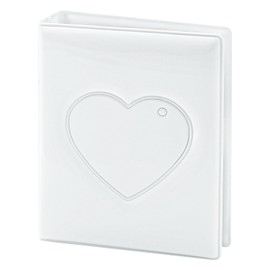 Luckious Kpop Small Card Album,3 inch Single Frame Polaroid Photo Album,Photo Box with Love Charm,32 pcs into Mini Album Photo,for Aidou Small Card,Photo,Mini Film (White)