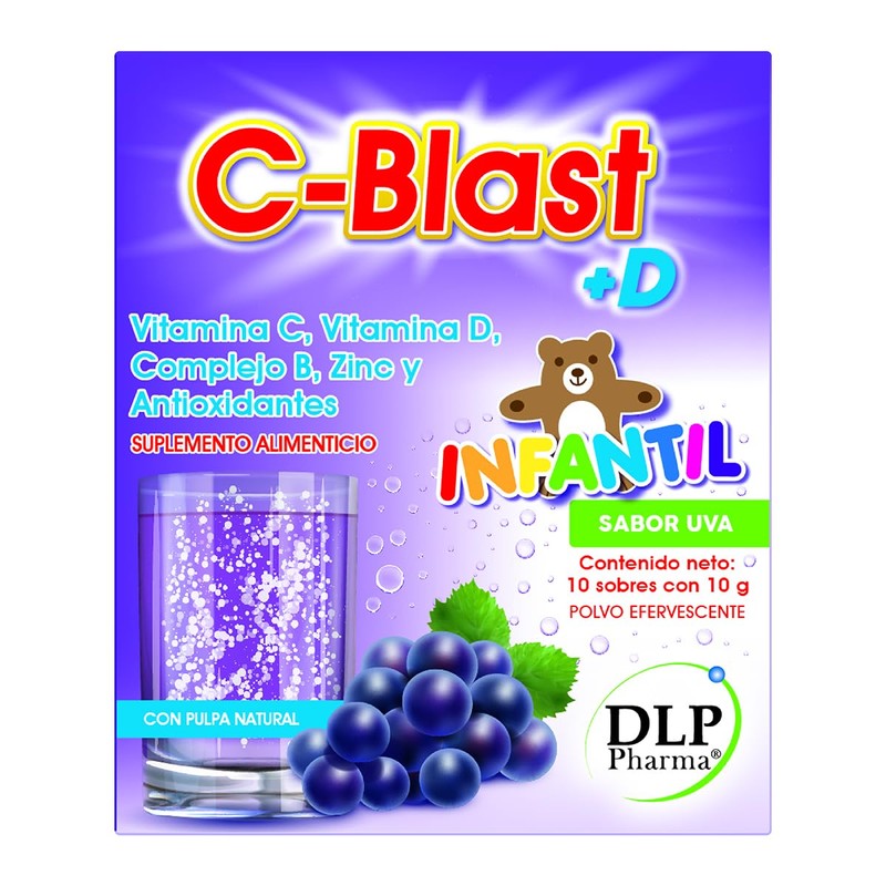 C-Blast+D, Vitamina C, Vitamina D, Complejo B, Zinc y Antioxidantes