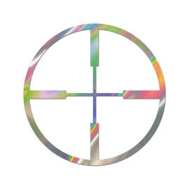 Crosshairs V3 Premium Sticker Decal Oil Slick Rainbow Holographic Metallic Molon Labe 2a Type 4 - Oil Slick - 4" W x 4" H