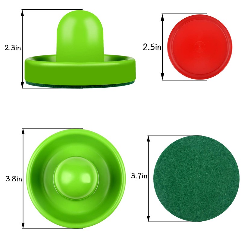 ONE250 Air Hockey Pushers and Red Air Hockey Pucks, Goal
