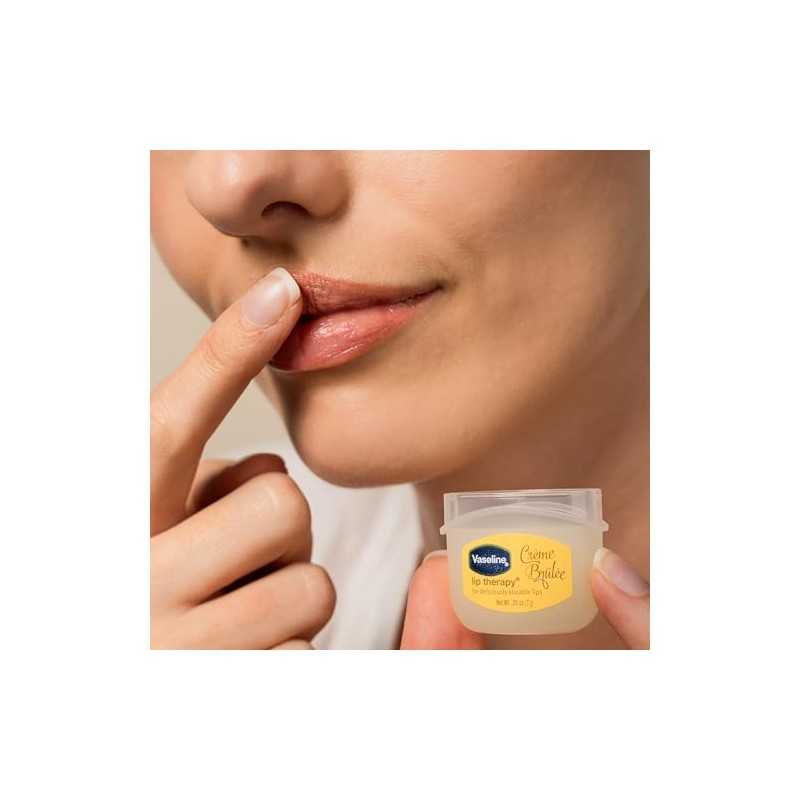 Vaseline Lip Therapy Advanced Healing, Creme Brulee, 0.25 oz, Pack