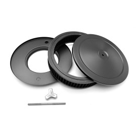 HRC 10" Black Air Cleaner Set 4-Barrel 4 BBL 5-1/8" Neck Diameter Holley Ford Black