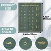 YALOJE 180PCS Monthly Tabs for Planner, 5 Colors Gold Letter