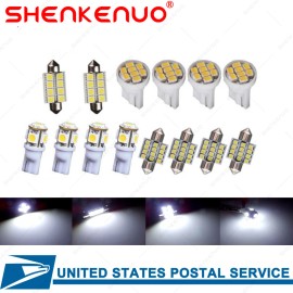 SHENKENUO T10 LED Light Car Bulbs 14 PCS Auto Lamp For Interior Dome Map Set Inside White