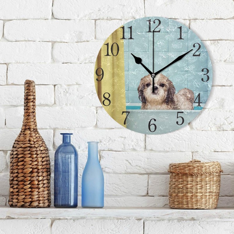 Reloj de pared con diseño de números árabes lindo húmedo
