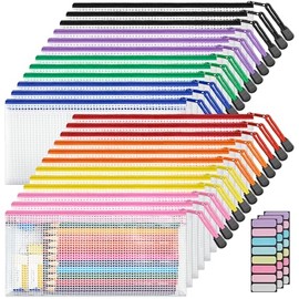 JARLINK - Bolsas de malla con cremallera de tamaño A6, bolsas impermeables para lápices, paquete de 24 | Waterproof Pencil Pouch for School Supplies S