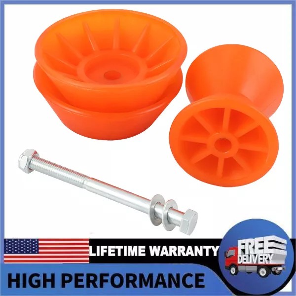 Carbole 1PCS 3.5Inch Polyurethane Roller w/ Bells RP-355 For Shoreland'r